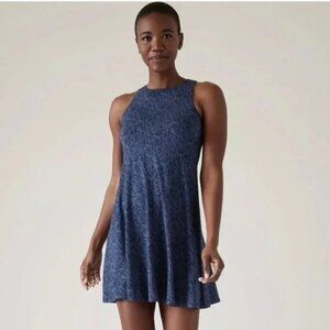Athleta Santorini Thera Mini Dress, Traverse Geo Navy - Size Medium